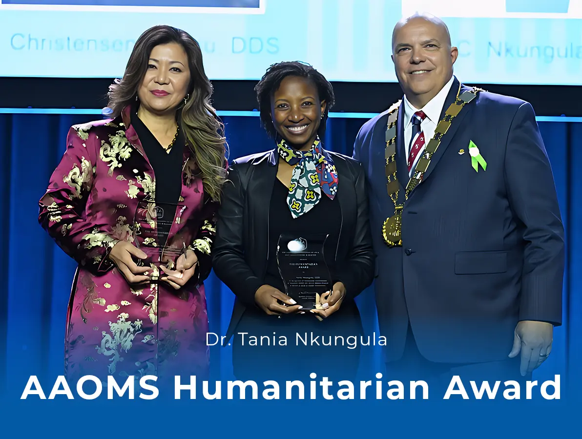 AAOMS Humanitarian Award Dr Tania Nkungula